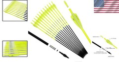 30-Inch Fluorescent Carbon Arrows for Target Practice & Hunting – Pack of 12