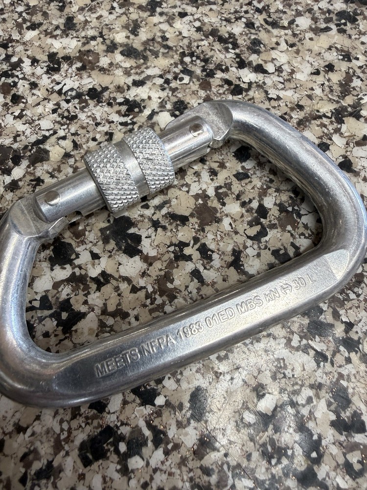 CMC Rescue Steel D Shape Carabiner – Heavy Duty Climbing Safety Carabiners