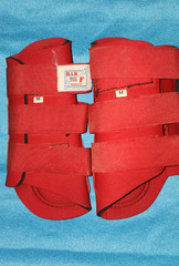 Bar F Red Horse Sport Splint Boots Size Medium M Neoprene