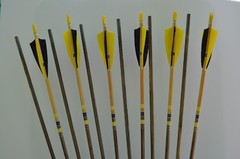 Premium Wood Arrows, Spined and Weight Matched. Dozen Packs