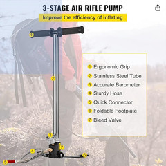 VEVOR PCP Hand Pump 3 Stage 4500 PSI High Pressure PCP Air Rifile Pump