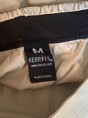 Kerrits water resistant tan rain pants easy off side v elcro womens M breeches