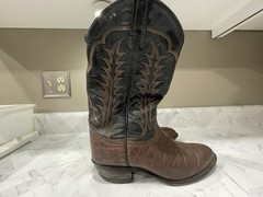 Tony Lama 693 Men’s Western Equestrian Boots US Size 8.5D Brown Black