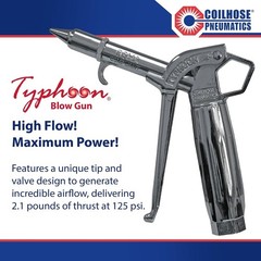 Typhoon Pro High Volume Gun – 34 CFM, 2.1 lbf. Thrust