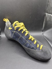 LA Sportiva Vintage Climbing Shoes EU 44 Blue Yellow Lace-Up Made in Italy