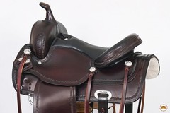 55HS Hilason Western Draft Horse Trail PleasureAmerican Leather Saddle