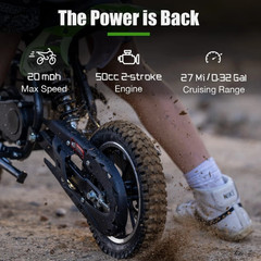 FRP DB001 50CC 2 Stroke Mini Dirt Bike, Up to 20Mph, Brand New – open box.