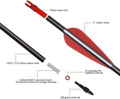 Carbon Arrows for Hunting & Target Practice – 26, 28, 30 Inch Options