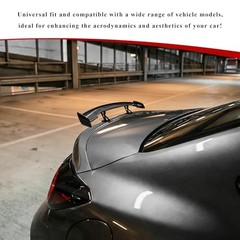 Car Mini Spoiler Wing, 9.6 Inch Self-Adhesive Car Rear Tail Carbon Fiber