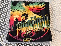 Large Nate Sexton Innova Firebird Shirt Black Rainbow New Disc Golf T-Shirt