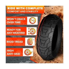 80/65-6 Scooter Tire Tube for All Seasons – 10×3″ Electric Scooter Tires Repl…