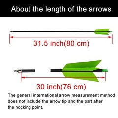 AMEYXGS 12 Pcs Archery Hunting Arrows Mix Carbon 30 Inch Flu Flu Arrows Spine…