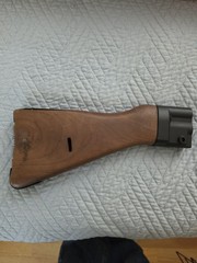 AEG Electric Airsoft Rifle w/ Wood Stock, Removable Magazine, Orange Tip