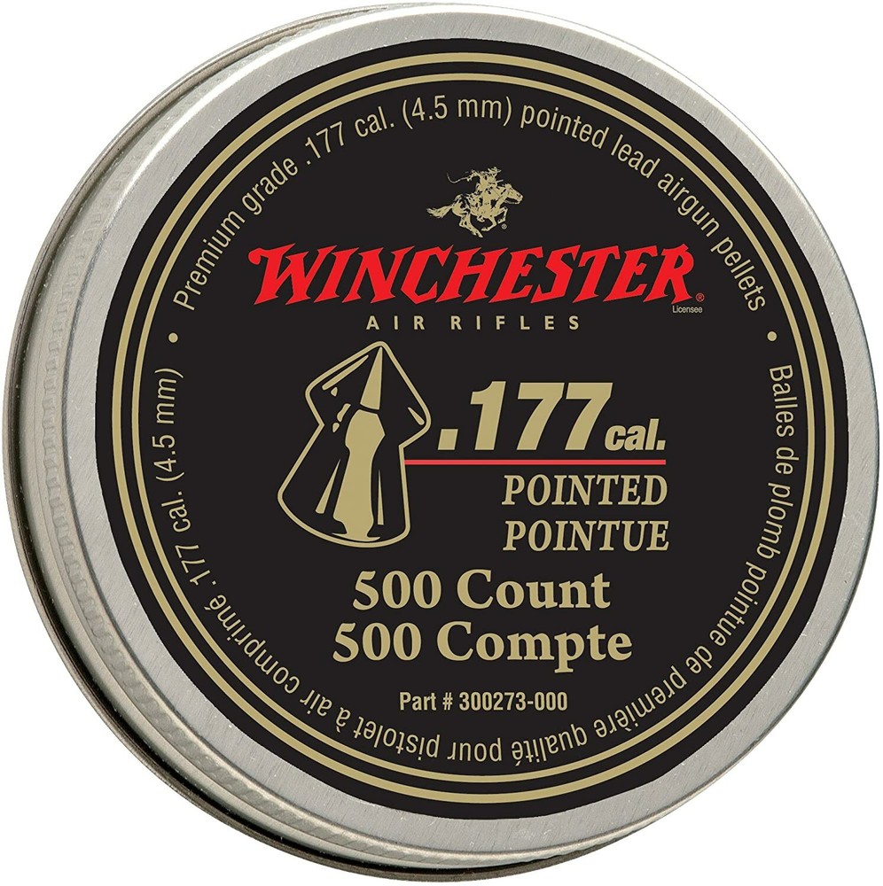 Winchester Pointed 500 Counts .177 Caliber Pellets