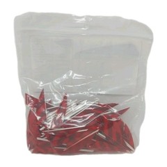 100 Pack Gateway Feathers 2″ Right Wing: Rayzr Faux Barred Red 200RRBRD-100