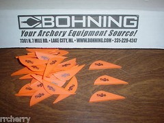 36 Bohning 2″ BLAZER Arrow Arrows VANES Archery NEON ORANGE