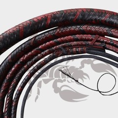 Handmade Bull Whip 04 Feet 16 Strands Real Cowhide Leather Equestrian Bullwhip