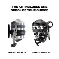 BALLISTA Crossbow Bowfishing Set – Spincast Reel, Mount, Sleeve, Ring, 3 Arrow