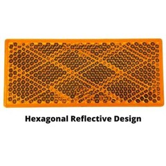 10x Amber Class A 80mm x 35mm 3.14″ x 1.4″ Rectangular Reflector 10X AMBER