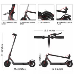 Hiboy S2 Pro Electric Scooter 25 Miles 19 MPH 10″ Solid Tire Folding Scooter APP