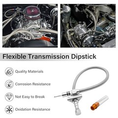 Flexible Transmission Dipstick Tube for GM 4L80E 700R4 4L60E, with Firewall