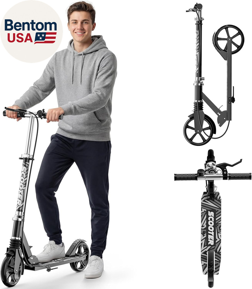 Scooters for Kids 8-12, Teens & Adults – Load 240 LBS, 8-Inch Wheels, Kick Scoot