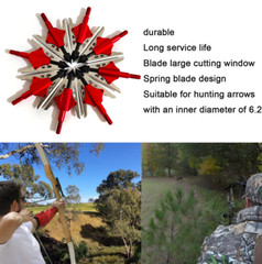 12Pcs BloodRunner Hunting Broadheads 100Gr 2 Spring Slide Retractable Blade Tip