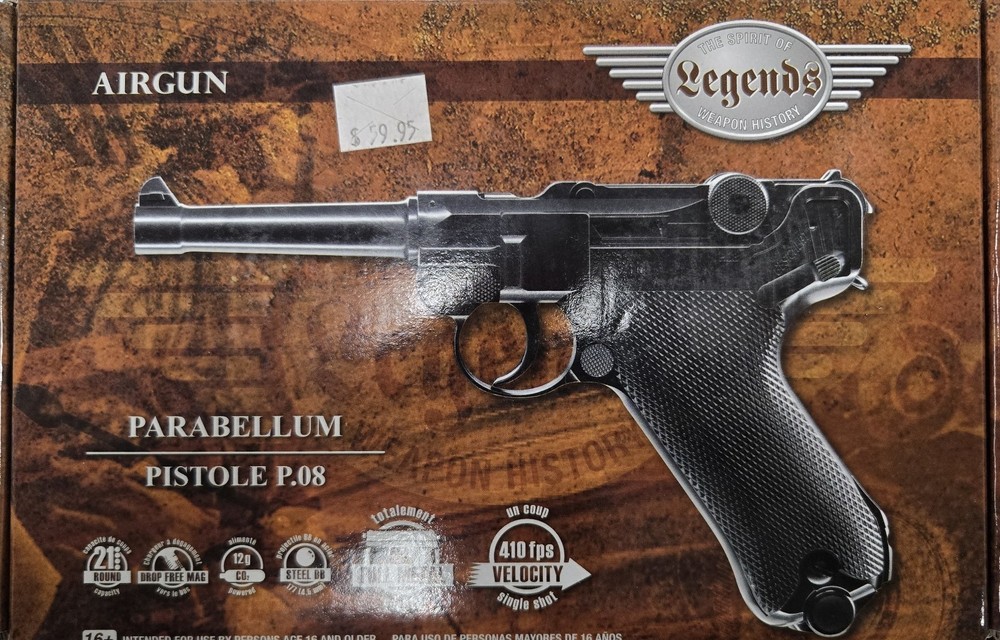 Legend Parabellum Pistol P.08 Co2 BB Gun