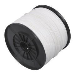 1/8″ x 1000′ Hollow Braid Polypro Rope Tensile Strength 350 Pounds White