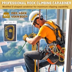 Heavy Duty Alloy Steel Auto-Locking Climbing Carabiner 45KN Twist Lock Carabiner