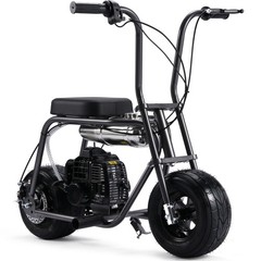 MotoTec Wild Rover 49cc 2-Stroke Kids Gas Mini Bike Grey