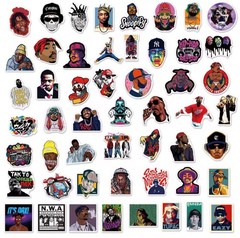 25 Piece Mix Lot 2” West Coast Rap Hip-Hop Stickers, Waterproof *FREE SHIPPING*