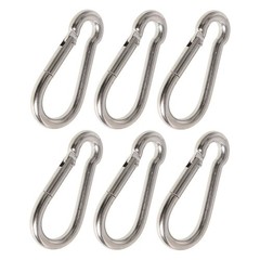 Spring Snap Hook Carabiner Clips 304 Stainless Steel 264 Lbs , Set Of 6