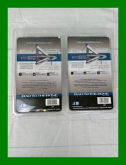 2 Pack Muzzy Trocar Crossbow Broadheads, 3 Steel Ferrule Helix Blades, 100 Grain
