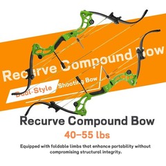Compound Bow Kit 40-55lbs Archery Adults Hunters Outdoor Hunting Target Shooting