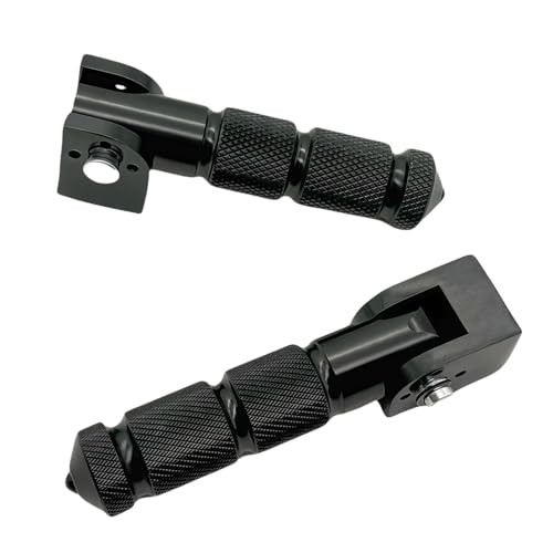 Universal 8mm Motorcycle Foot Pegs – Foldable Bike Pegs, 90 Degree Fixed Black