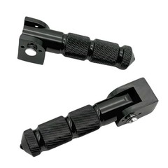 Universal 8mm Motorcycle Foot Pegs – Foldable Bike Pegs, 90 Degree Fixed Black