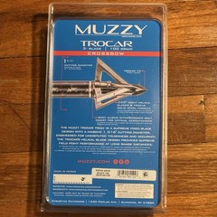 Muzzy Trocar 3 Blade 100 Grain Crossbow Archery Broadhead 3 Pack – Brand New!