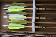 Premium Wood Arrows, Spined and Weight Matched. Dozen Packs