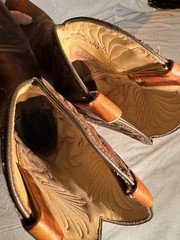 Vintage Dingo Men’s Brown Leather Western Equestrian Boots 11D 85183 5905