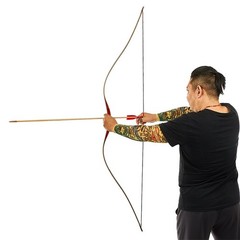 60″Archery Traditional Longbow Recurve Bow Wooden&Carbon Arrows Hunting Shooting