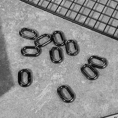 Giantree 10Pack 1 Inch Small Carabiner Clip, Metal Tiny Oval Carabiner Spring…