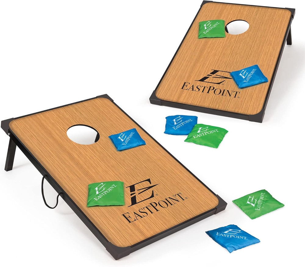 Cornhole Game Set Bean Bag Toss MDF – 2′ W X 3′ L – Built-In Storage, Convenient