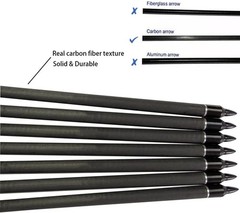 12 Pack Ambidextrous Carbon Arrows – 29 Inch with Strong TPU Vanes for Accuracy