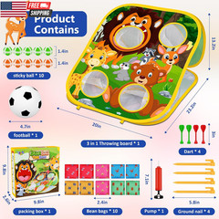 Animal Bean Bag Toss Game Toy Outdoor Toss Game, Family Party Party Supplies for