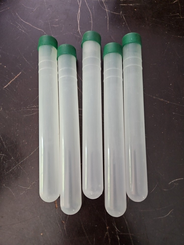 5 Vintage Paintball Marker Tubes 10 Rounds Holder Speedloader with Green Caps