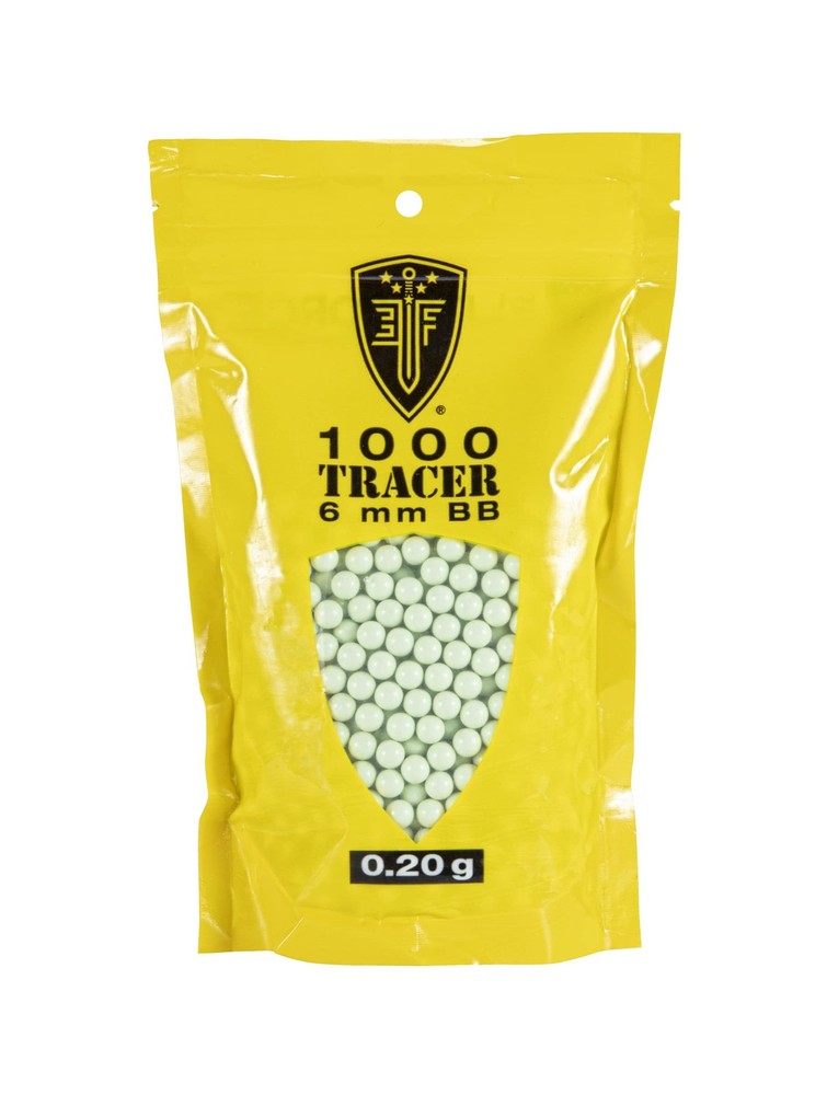 Tracer BBS Glow-in-The-Dark Premium 6mm Airsoft BBS Ammo, 1000 Count, 0.20 Gr…