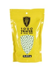 Tracer BBS Glow-in-The-Dark Premium 6mm Airsoft BBS Ammo, 1000 Count, 0.20 Gr…