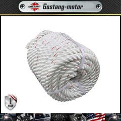 1inch × 120FT High Strength Braided Rope Breaking Strength 3400 Pounds White Red