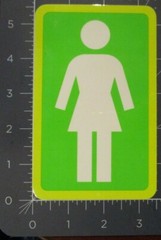 GIRL SKATEBOARDS YelGrn Whit Classic logo Skate Sticker 3.5X5.5″ helmets decal C